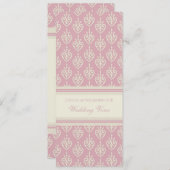 Roze Cream Wedding Vow Renewal Uitnodigingen (Voorkant / Achterkant)