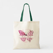 Roze Creatief Schattige Bloemist Merchandise Canva Tote Bag (Achterkant)