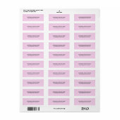 Roze Creatieve Retro Stijl Klassieke Familie Blad Etiket (Full Sheet)