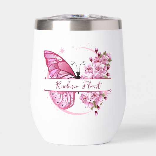 Roze Creatieve Schattigee Bloemist Merchandise (Voorkant)