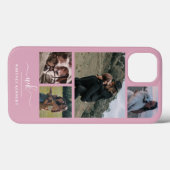 Roze Creëer Uw Ewn 4 Monogram voor fotocollage Case-Mate iPhone Case (Achterkant (horizontaal))