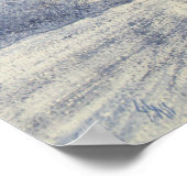 Roze Creek onder Moon Waterverf Print (Hoek)