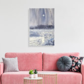Roze Creek onder Moon Waterverf Print (Insitu (Woonkamer))