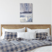 Roze Creek onder Moon Waterverf Print (Insitu (Slaapkamer))