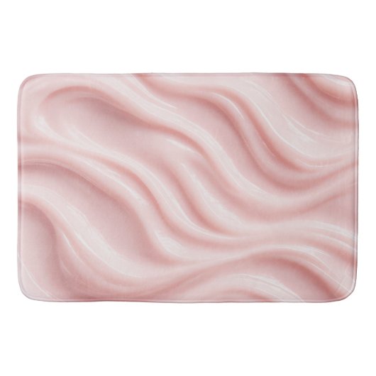 Roze Crème Abstract Ontwerp Badmat (Voorkant)