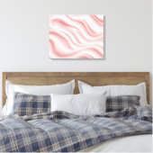 Roze Crème Abstract Ontwerp Canvas Afdruk (Insitu (Slaapkamer))