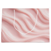 Roze Crème Abstract Ontwerp Groot Cadeauzakje (Voorkant)