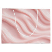 Roze Crème Abstract Ontwerp Groot Cadeauzakje (Achterkant)