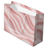 Roze Crème Abstract Ontwerp Groot Cadeauzakje (Voorkant Gekanteld)