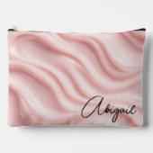 Roze Crème Abstract Ontwerp met Naam Etui (Voorkant)