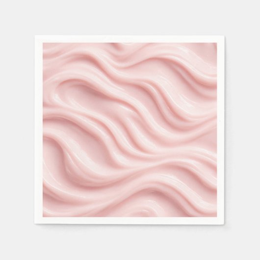 Roze Crème Abstract Ontwerp Servet (Voorkant)