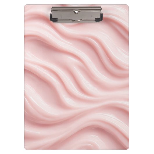 Roze Crème Abstract Patroon Klembord (Voorkant)