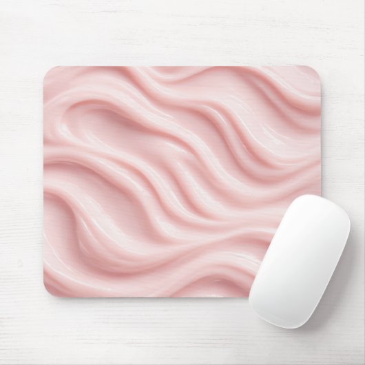 Roze Crème Abstract Patroon Muismat (Met muis)