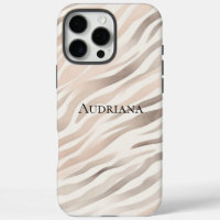 Roze Crème Beige Zebra Animal Print