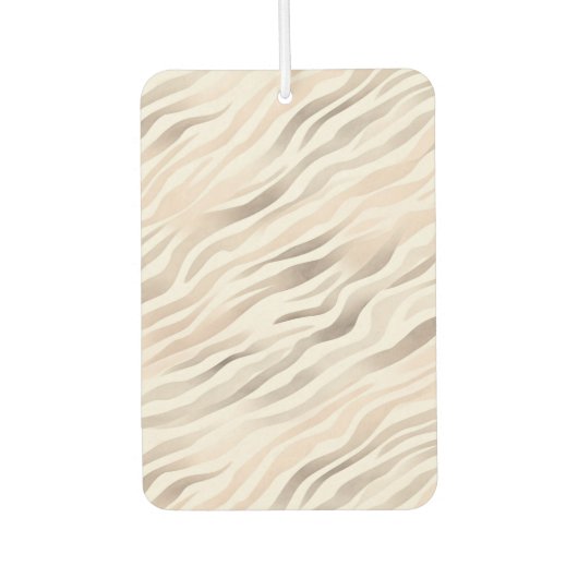 Roze Crème Beige Zebra Animal Print Luchtverfrisser (Voorkant)