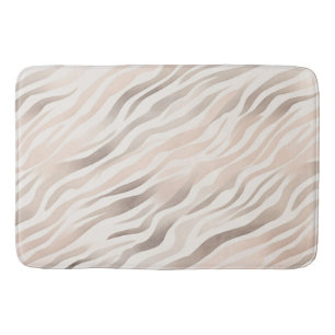 Roze Crème Beige Zebra Dierenprint Badmat