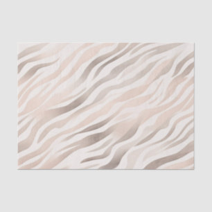 Roze Crème Beige Zebra Dierenprint Tissuepapier