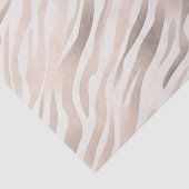 Roze Crème Beige Zebra Dierenprint Tissuepapier (Detail)