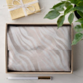 Roze Crème Beige Zebra Dierenprint Tissuepapier (Geschenk)