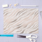 Roze Crème Beige Zebra Dierenprint Tissuepapier (Craft)