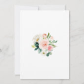 Roze Crème Bloem Ovaal Lijst Eerste Heilige Commun Kaart (Achterkant)