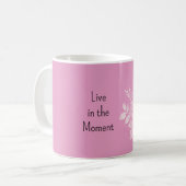 Roze Crème Bloemig Koffiemok (Voorkant links)