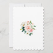 Roze Crème Bloemige Geometrische Eerste Heilige Co Kaart (Achterkant)