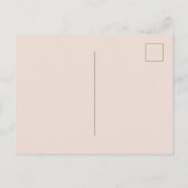 Roze Crème Blush Bloem Briefkaart (Achterkant)