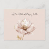 Roze Crème Blush Bloem Briefkaart (Voorkant)