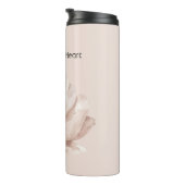 Roze Crème Blush Bloem Thermosbeker (Geroteerd rechts)