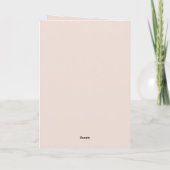 Roze Crème Blush Bloem Verjaardag Kaart (Achterkant)