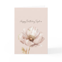 Roze Crème Blush Bloem Verjaardag