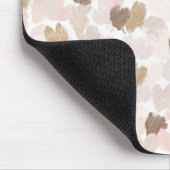 Roze Crème Bruine Harten Muismat (Hoek)