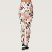 Roze Crème Bruine Luipaard  Leggings (Achterkant)