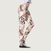 Roze Crème Bruine Luipaard  Leggings (Rechts)