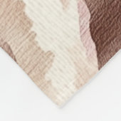Roze Crème Chocolade Bruin Abstract Fleece Deken (Hoek)