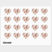 Roze Crème Chocolade Bruin Abstract Hart Sticker (Vel)