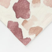 Roze Crème Chocolade Bruin Abstract Luipaarddier Fleece Deken (Hoek)