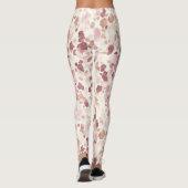 Roze Crème Chocolade Bruin Abstract Luipaarddier Leggings (Achterkant)