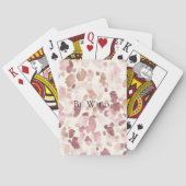 Roze Crème Chocolade Bruin Abstract Luipaarddier Pokerkaarten (Achterkant)