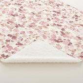 Roze Crème Chocolade Bruin Abstract Luipaarddier Sherpa Deken (3/4)