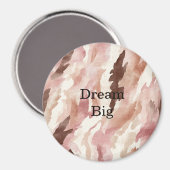 Roze Crème Chocolade Bruin Abstract Magneet (Voorkant / Achterkant)