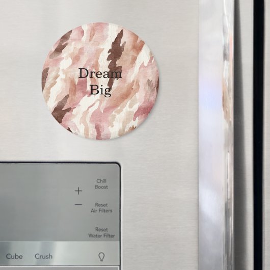 Roze Crème Chocolade Bruin Abstract Magneet (Insitu (Koelkast))