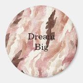 Roze Crème Chocolade Bruin Abstract Magneet (Voorkant)