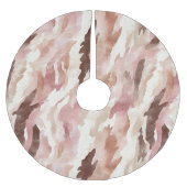 Roze Crème Chocolade Bruin Abstracte Kerst Kerstboom Rok (Voorkant)