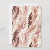 Roze Crème Chocolade Bruin Abstracte Verjaardag Kaart (Achterkant)