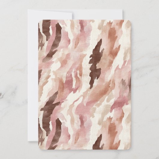 Roze Crème Chocolade Bruin Abstracte Verjaardag Kaart (Achterkant)