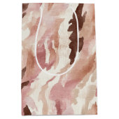 Roze Crème Chocolade Bruin Abstracte Verjaardag Medium Cadeauzakje (Voorkant)