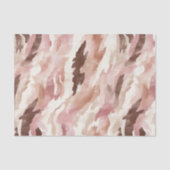 Roze Crème Chocolade Bruin Abstracte Verjaardag Tissuepapier (Voorkant)