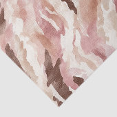 Roze Crème Chocolade Bruin Abstracte Verjaardag Tissuepapier (Detail)
